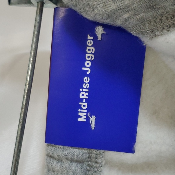 JoyLab Women's Fleece Mid Rise Cinched Jogger Pants ~ Heathered Gray - Picture 14 of 15